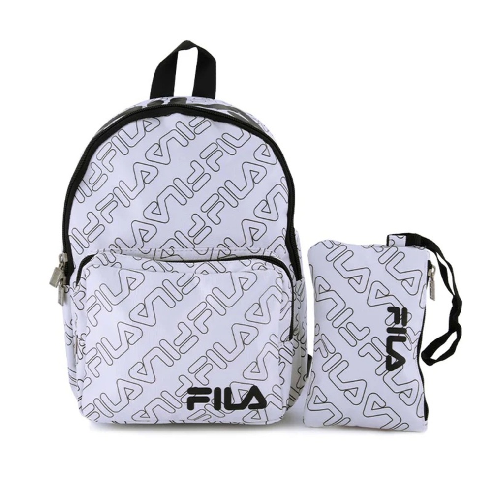 Fila Black and White Logo Mini Backpack Set
